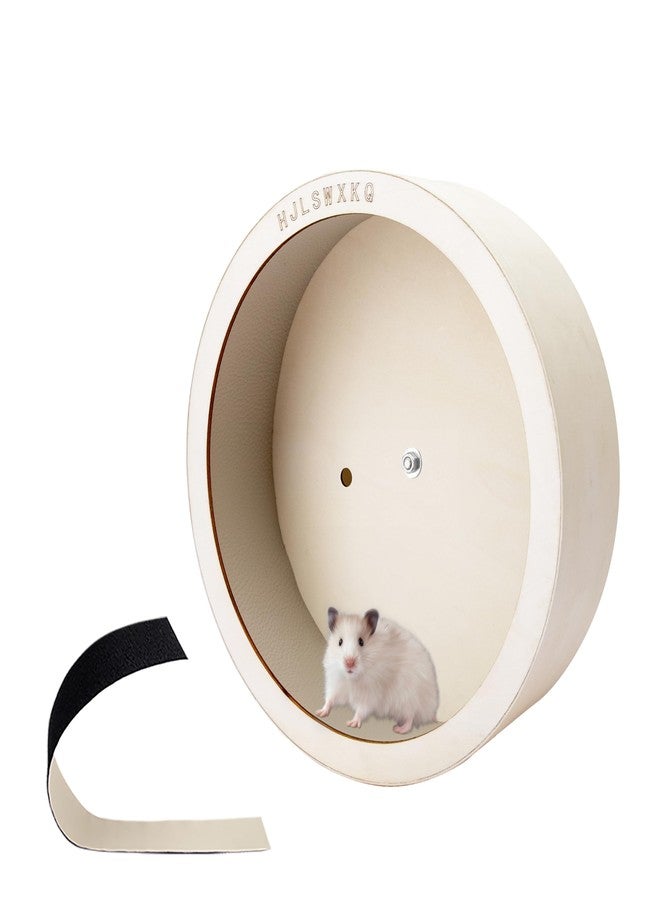 HJLSWXKQ 13inch Wall-Mount Silent Hamster Wheel - Wooden Exercise Wheel with Removable Washable Track for Chinchilla, Hedgehog, Rat, Syrian Hamster (13in) - Image 1